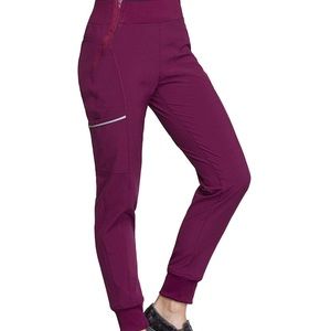Cherokee Jogger Scrub Pants for Women 4-Way Stretch with Mid Rise